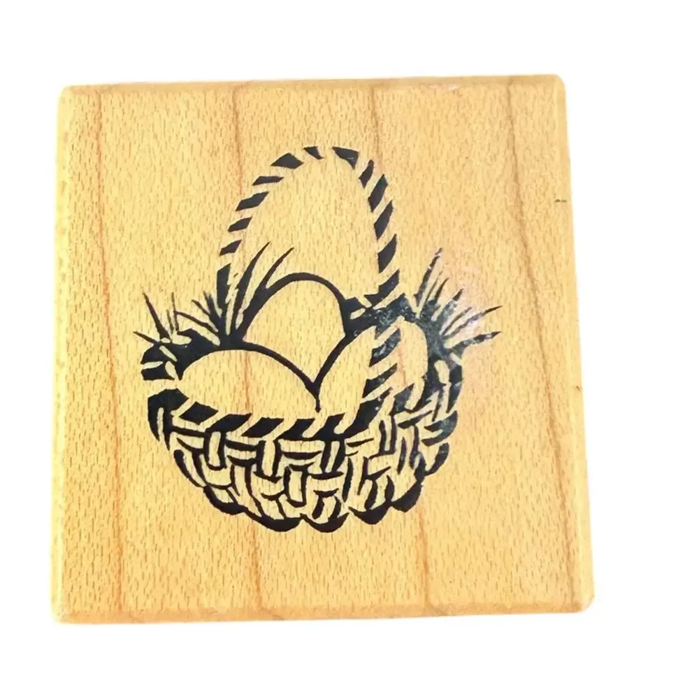 PSX 2001 Easter Basket With Easter Eggs B-2918 Rubber Stamp